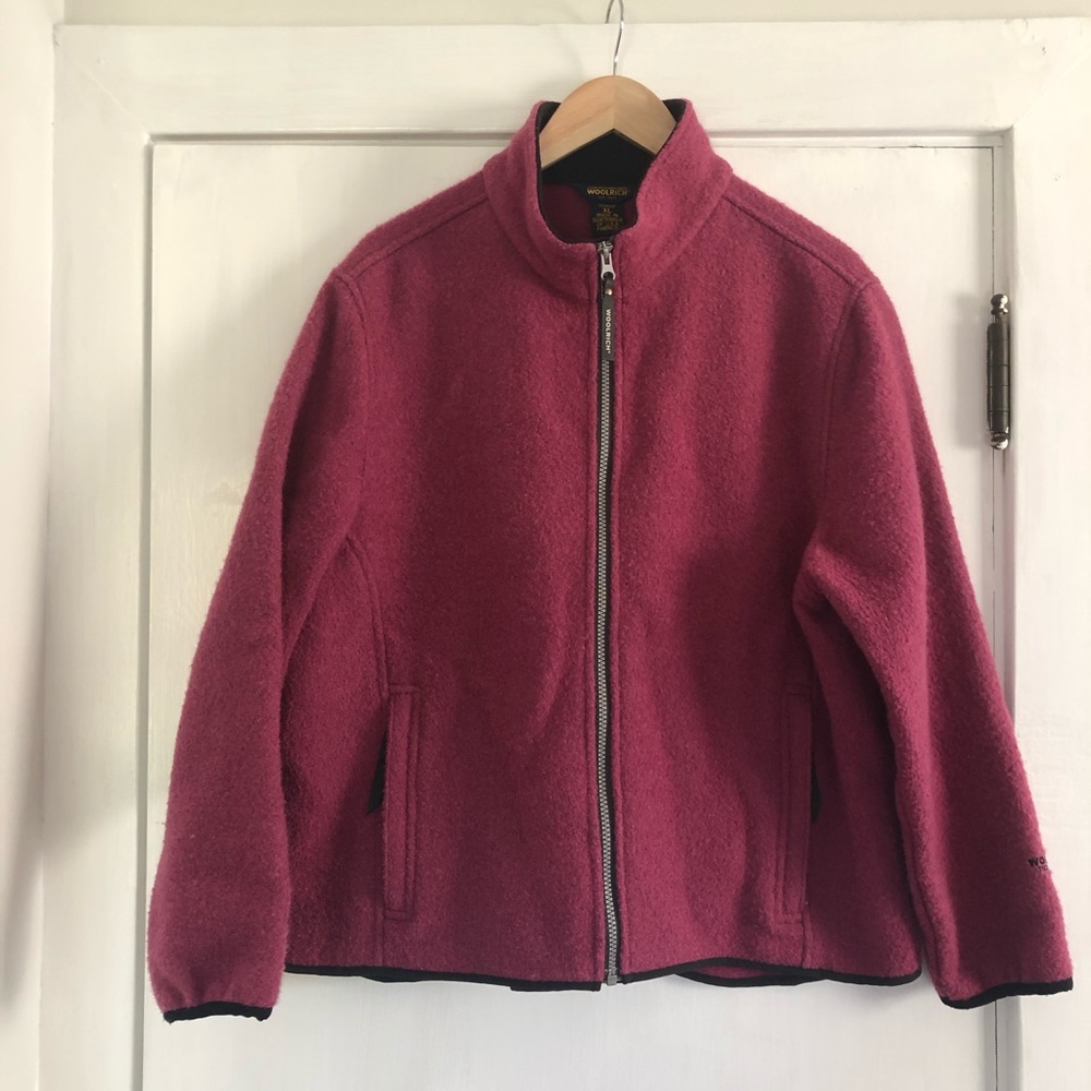 Womens Woolrich Zip Up Wool Jacket / Coat